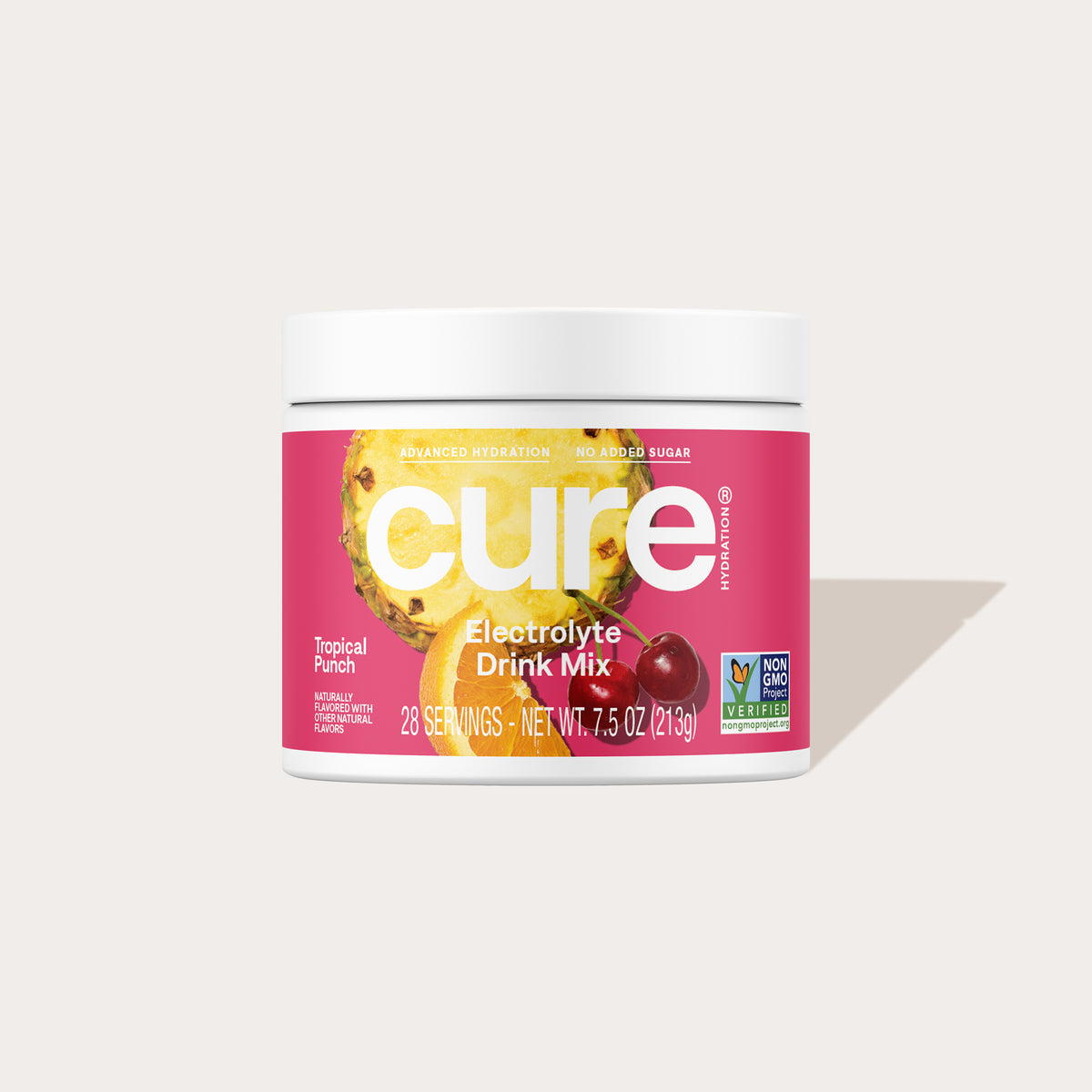Cure Electrolyte Drink Mix Tropical Punch flavor bulk jar